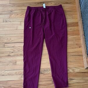 Maevn Burgundy Women’s Workwear Scrub Bottoms Size XL